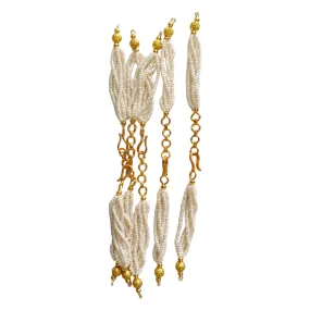 ✨25Pcs 16cm Ivory Beaded Metal Bracelet Chain with Hook Lock - Perfect for Jewelry, Craft, Decor! #IvoryBracelet #JewelryCraft