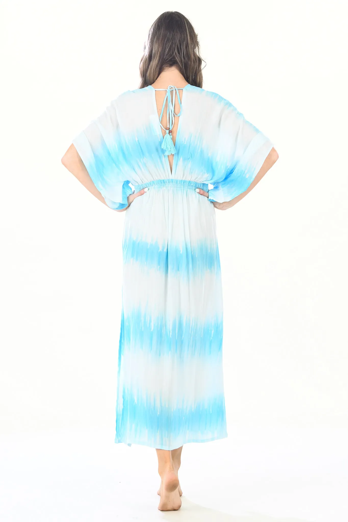 Athena Kaftan / Sky Blue Tie Dye