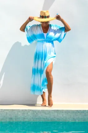 Athena Kaftan / Sky Blue Tie Dye