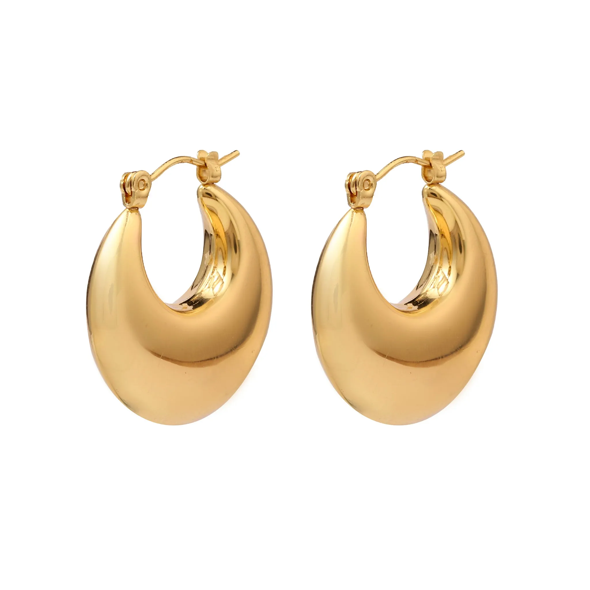 Baggy Gold Hoop Earring