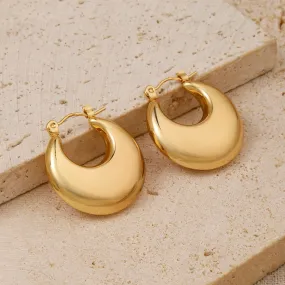 Baggy Gold Hoop Earring