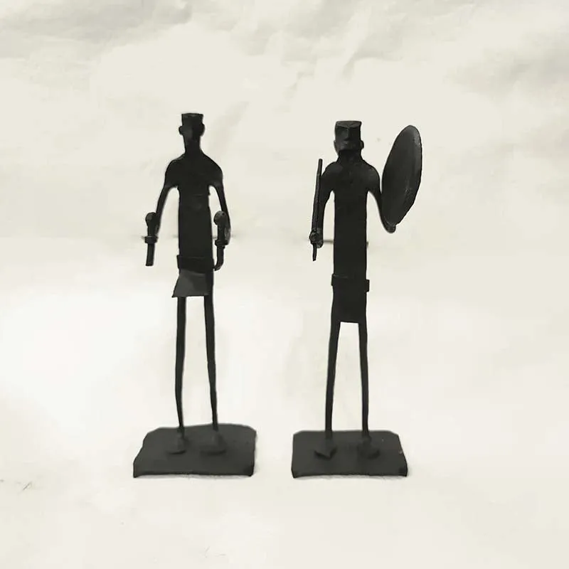 Bastar Handmade Wrought Iron Set of 2 Standing Musicians