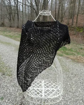 Black Alpaca Shawlette