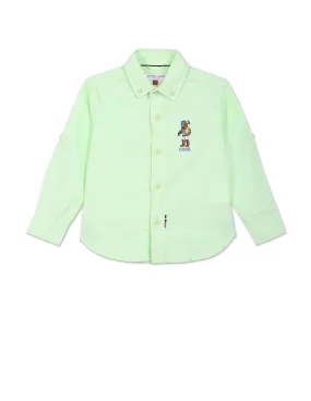 Boys Solid Cotton Shirt