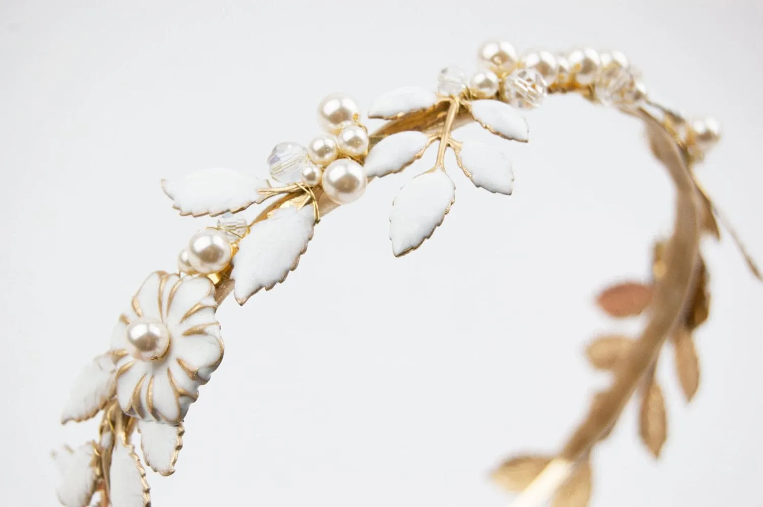 Bridal leaf headpiece