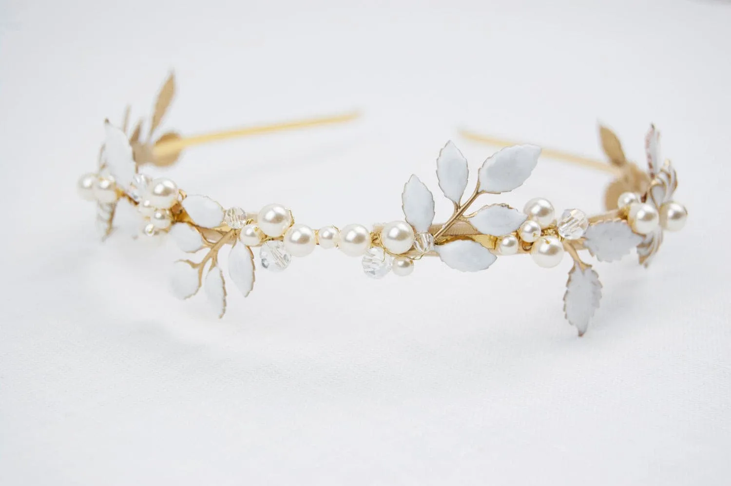 Bridal leaf headpiece