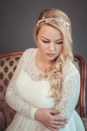 Bridal leaf headpiece