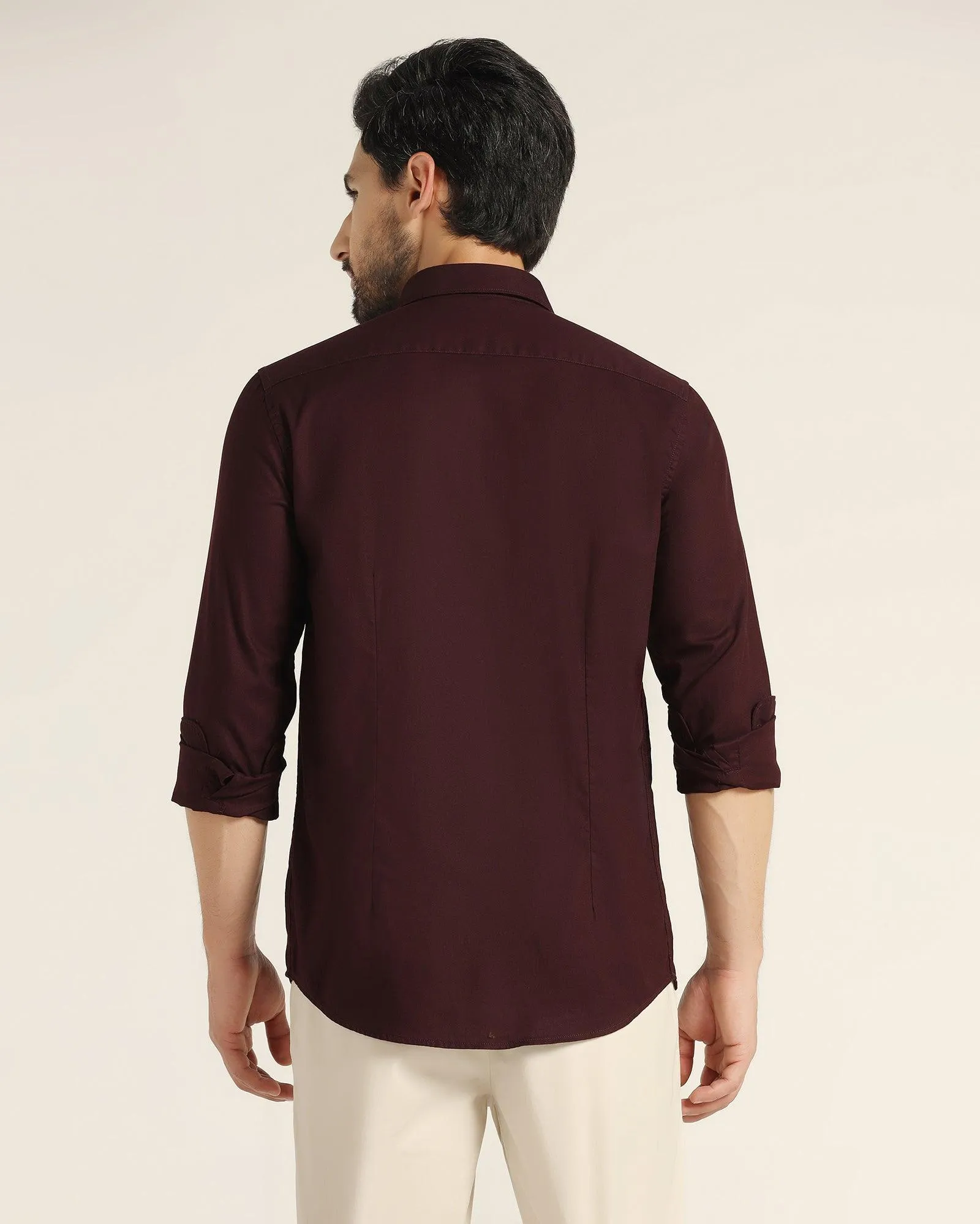 Casual Wine Solid Shirt - Lure