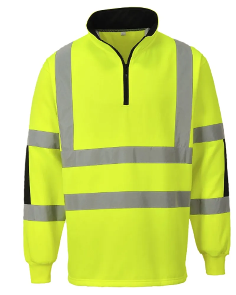 Class 3 Portwest Xenon Hi-Vis Yellow Rugby Shirt