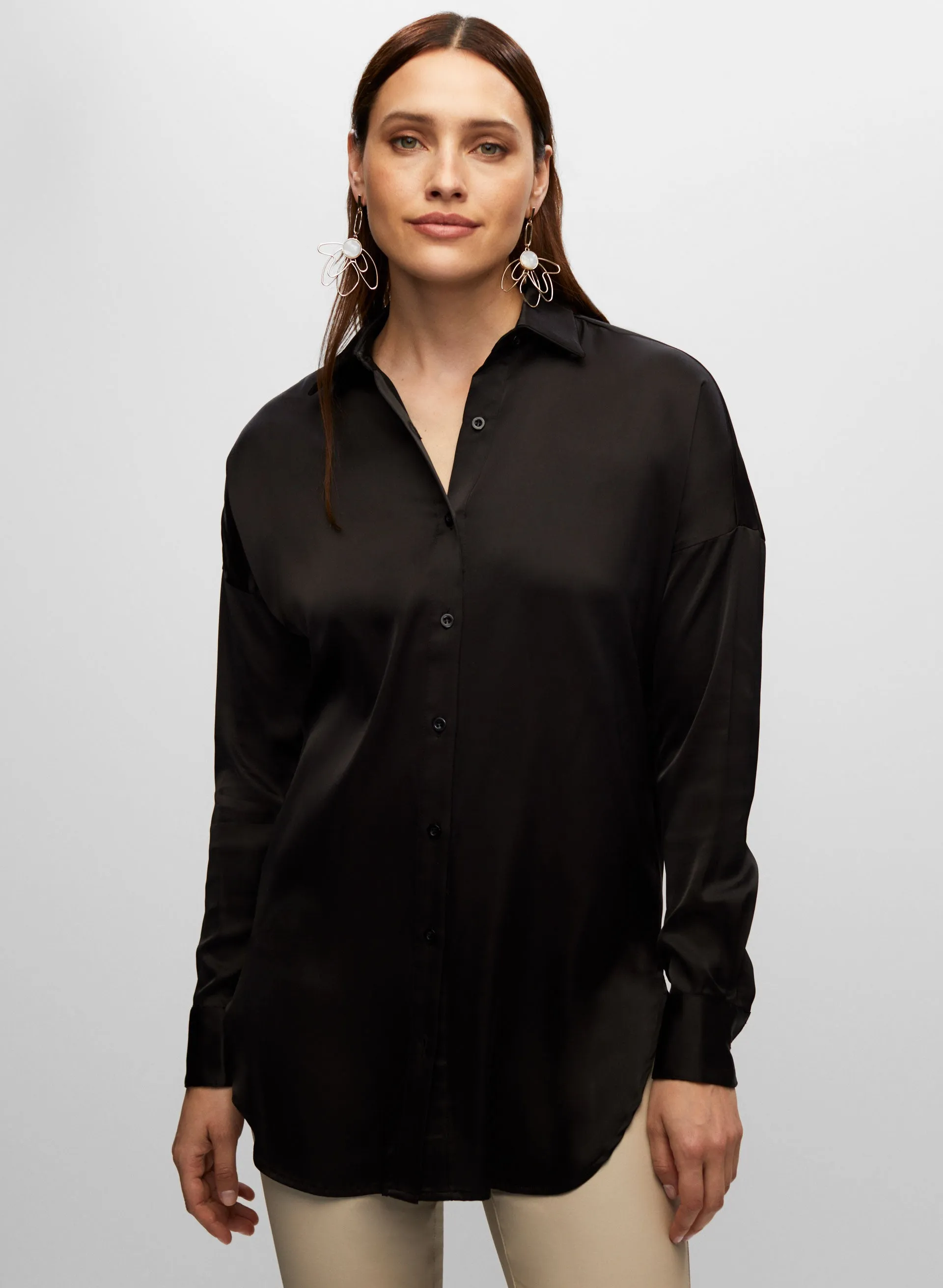 Frank Lyman - V-Neck Button Front Blouse