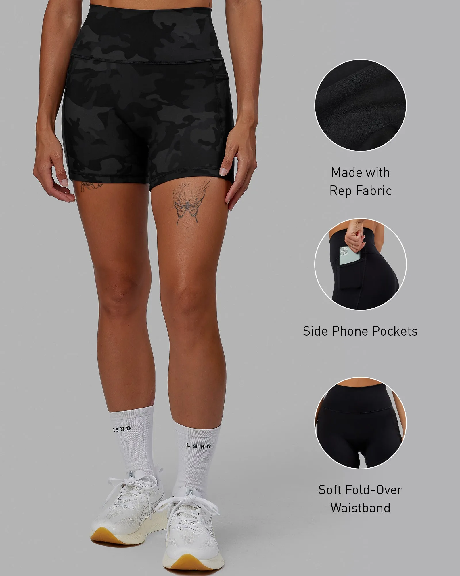 Fusion X-Length Shorts - Black Camo