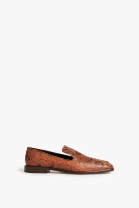 Hanna Loafer in Copper Snake Print