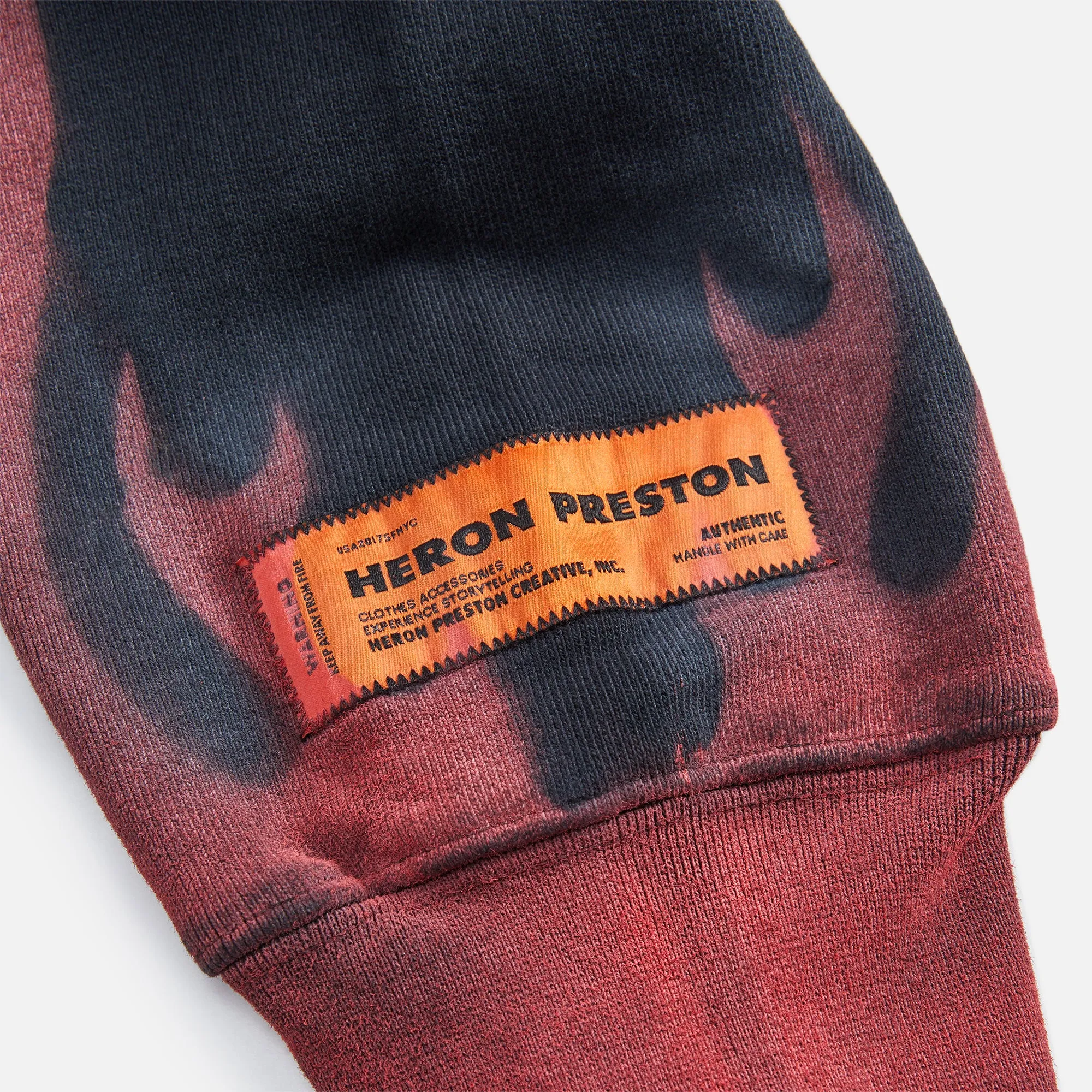 Heron Preston Times Flames Hoodie - Black Red