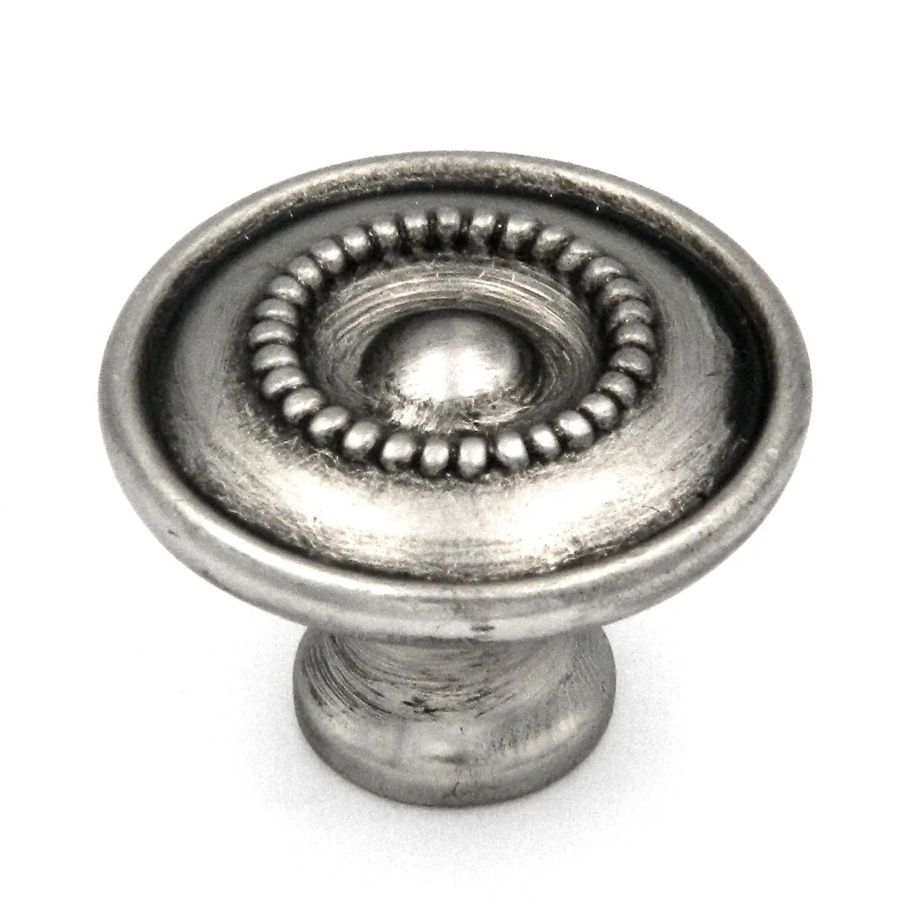 Hickory Hardware Manor House Silver Stone 1-1/8 in. Round Cabinet Knob P3473-ST