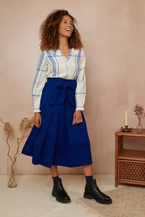 Jemima Needlecord Cobalt Blue Skirt