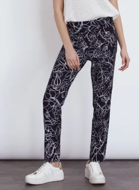 Joseph Ribkoff - Floral Print Slim Leg Pants