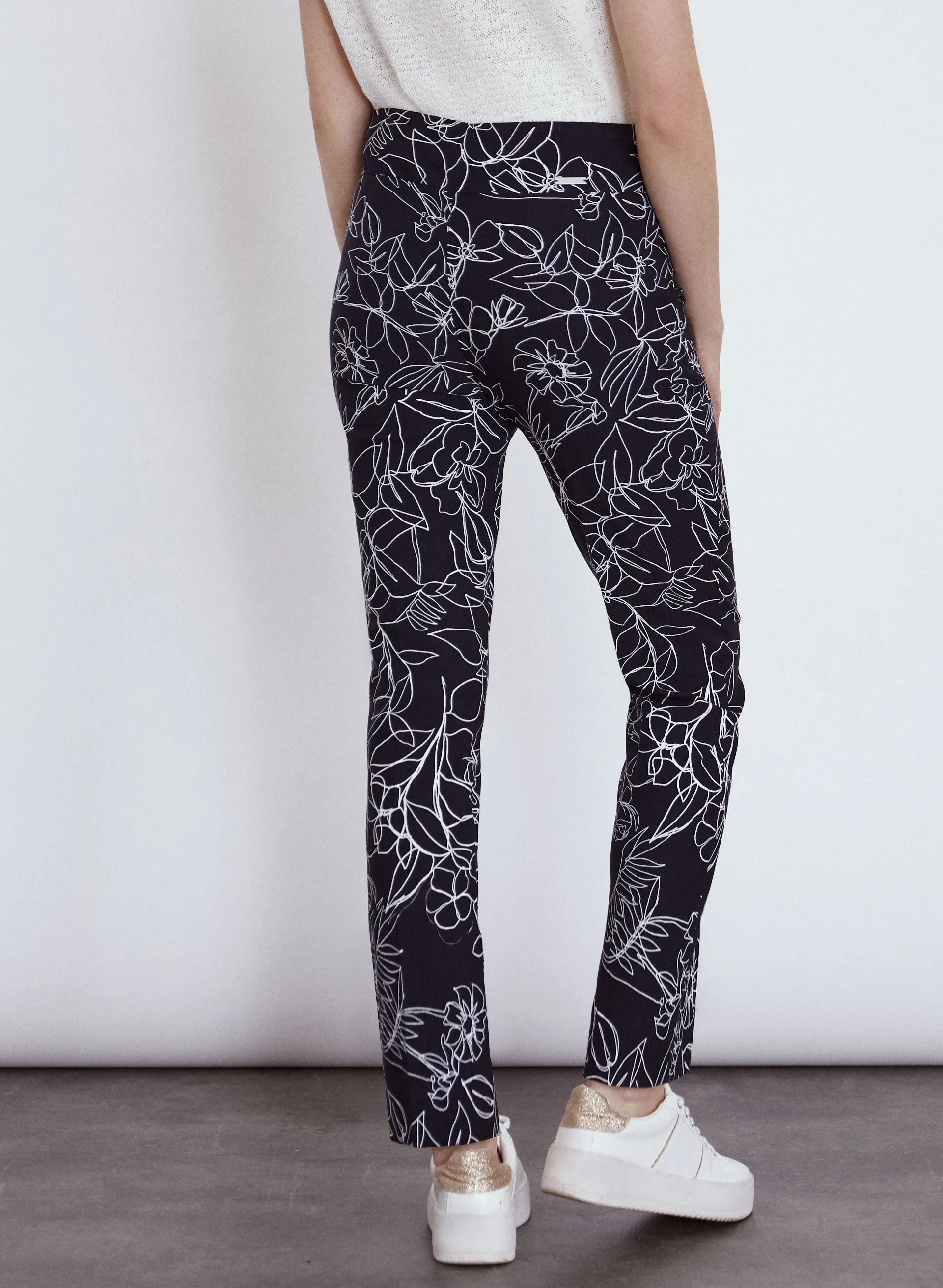 Joseph Ribkoff - Floral Print Slim Leg Pants