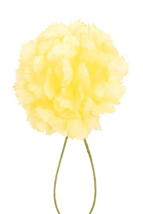 Life-Size Golden Yellow Carnation Boutonnière Flower