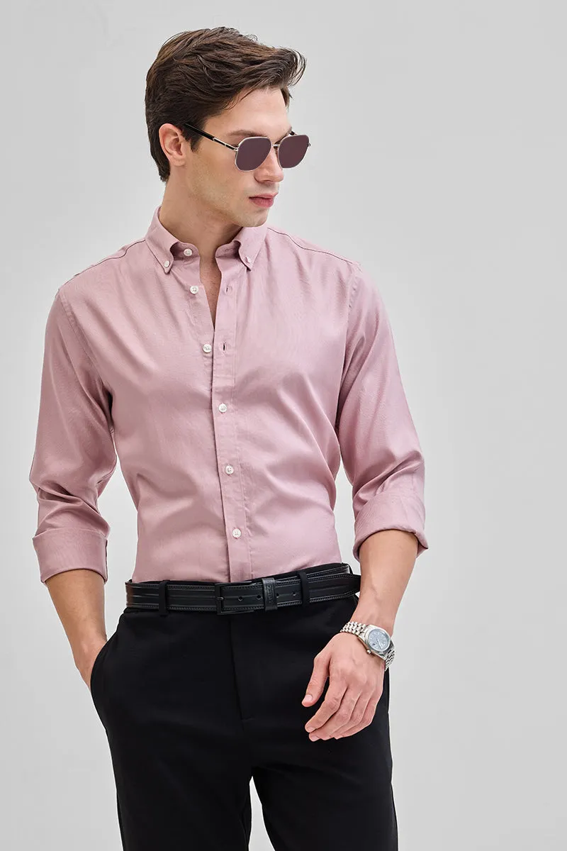 Light Pink Solid Oxford Shirt