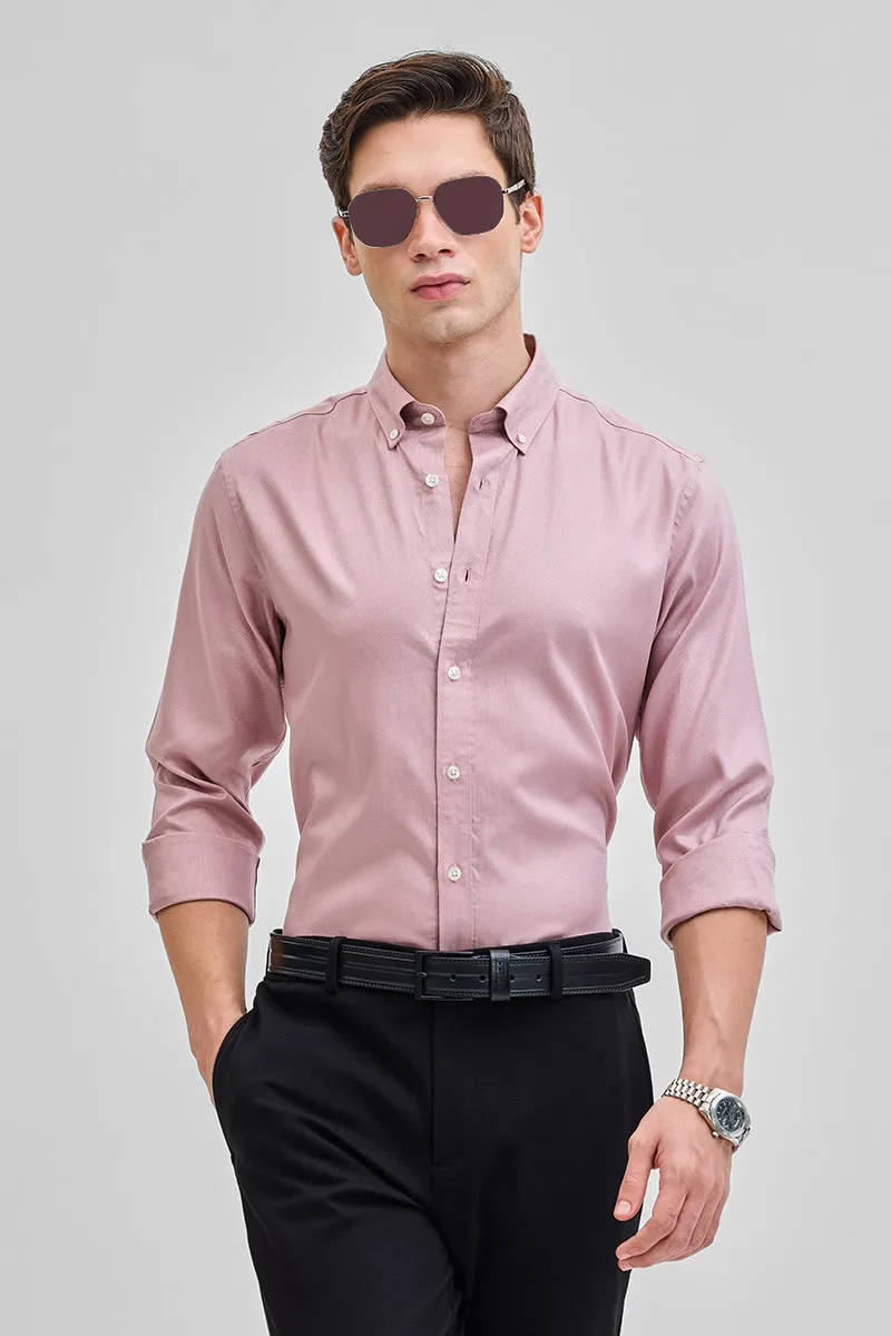 Light Pink Solid Oxford Shirt