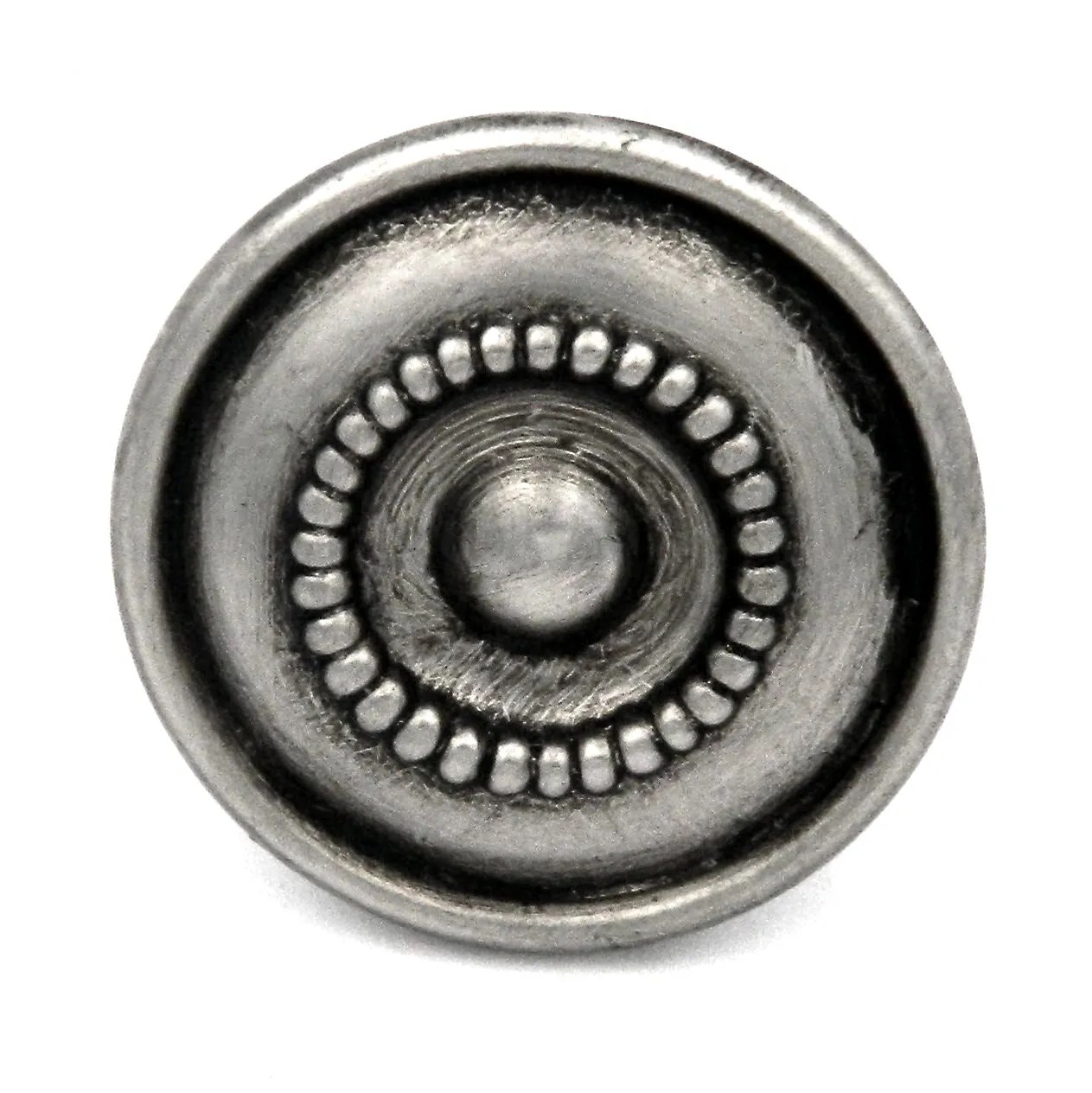 Manor House Silver Stone 1-1/8 in. Round Cabinet Knob P3473-ST, Set of 10