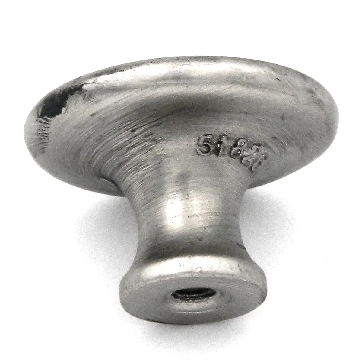 Manor House Silver Stone 1-1/8 in. Round Cabinet Knob P3473-ST, Set of 10