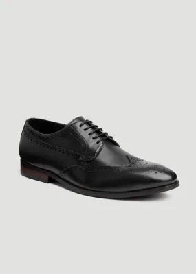 Men's Leather Brogue Oxford Size 13 to 16 in Black