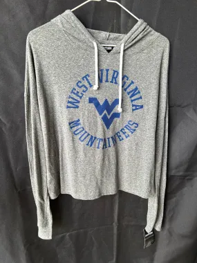 NCAA West Virginia Mountaineers Captivating Apparel Womens Grey Long Sleeve shirt w/ blue decal Women’s size Small