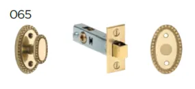 Omnia 065 Solid Brass Privacy Bolt Set