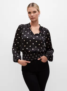 Polka Dot Print Blouse