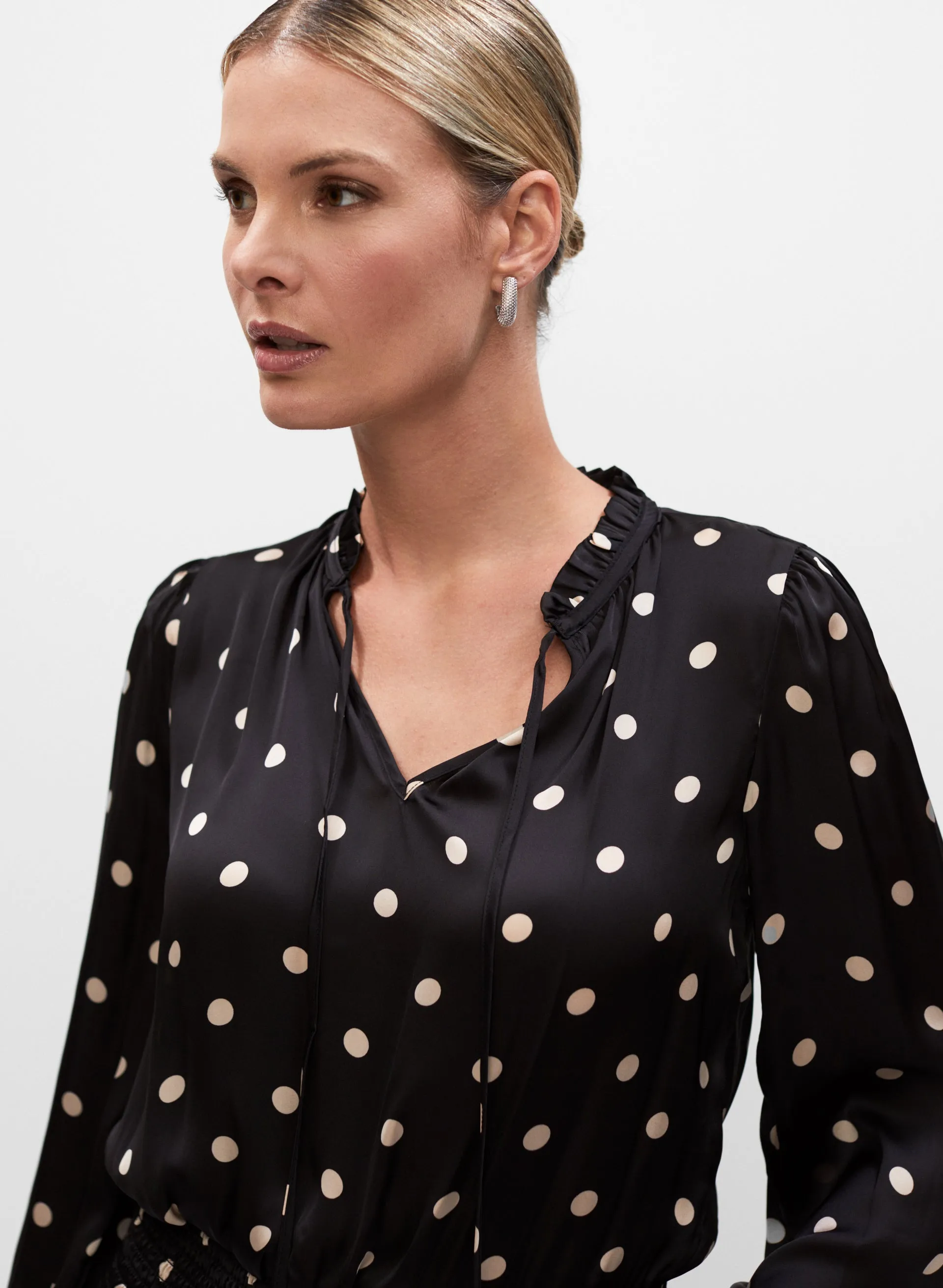 Polka Dot Print Blouse