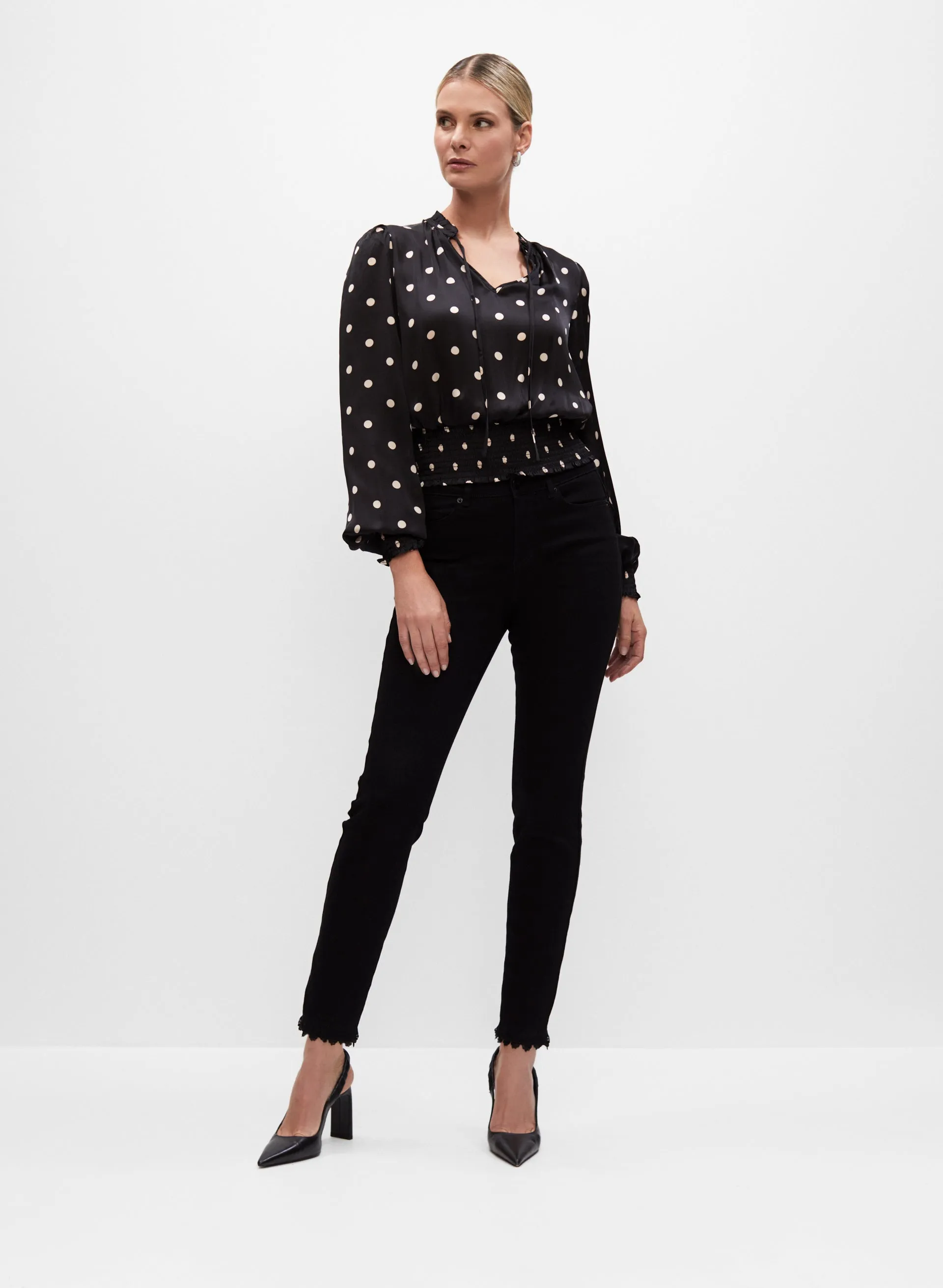 Polka Dot Print Blouse