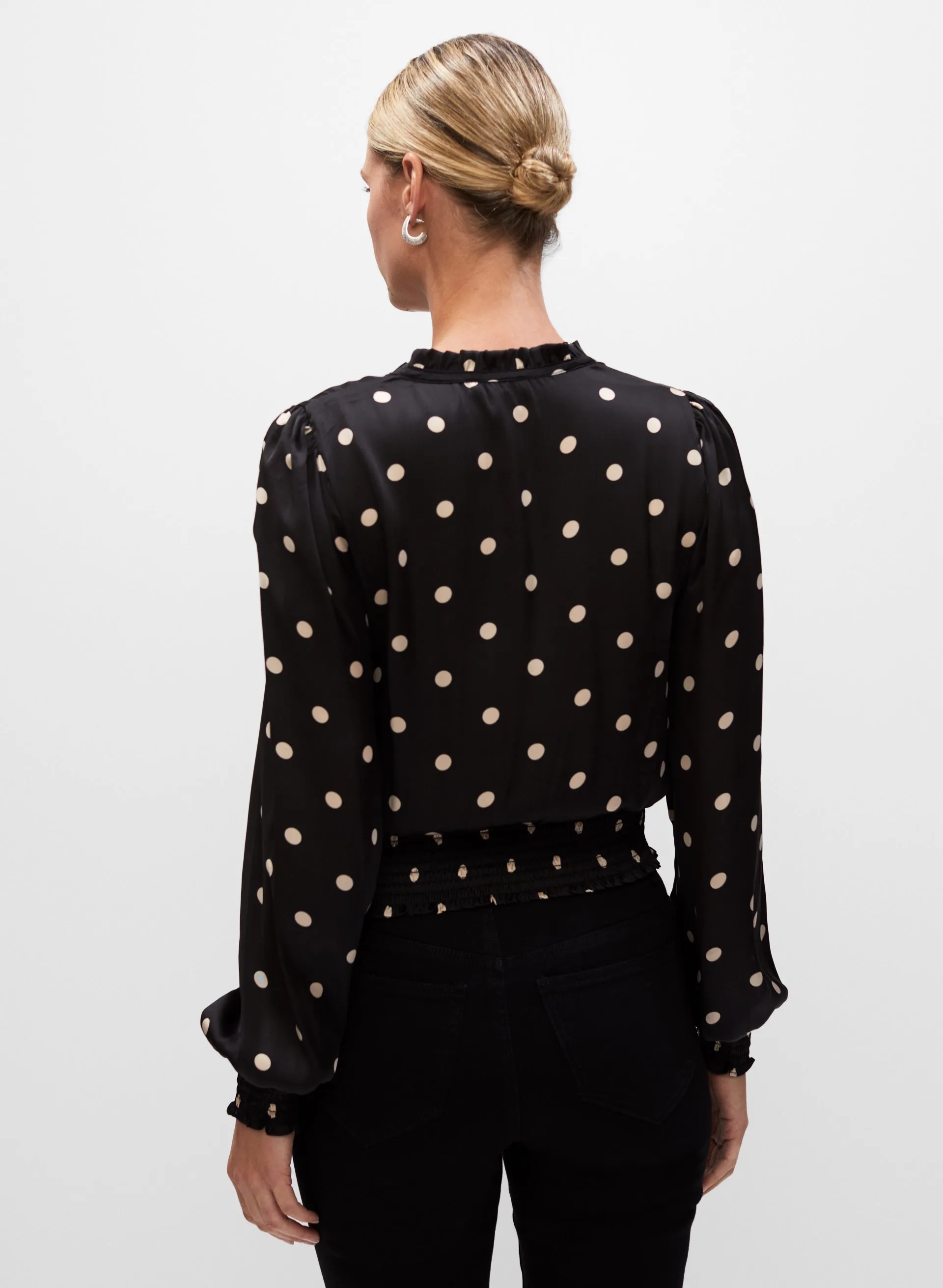 Polka Dot Print Blouse