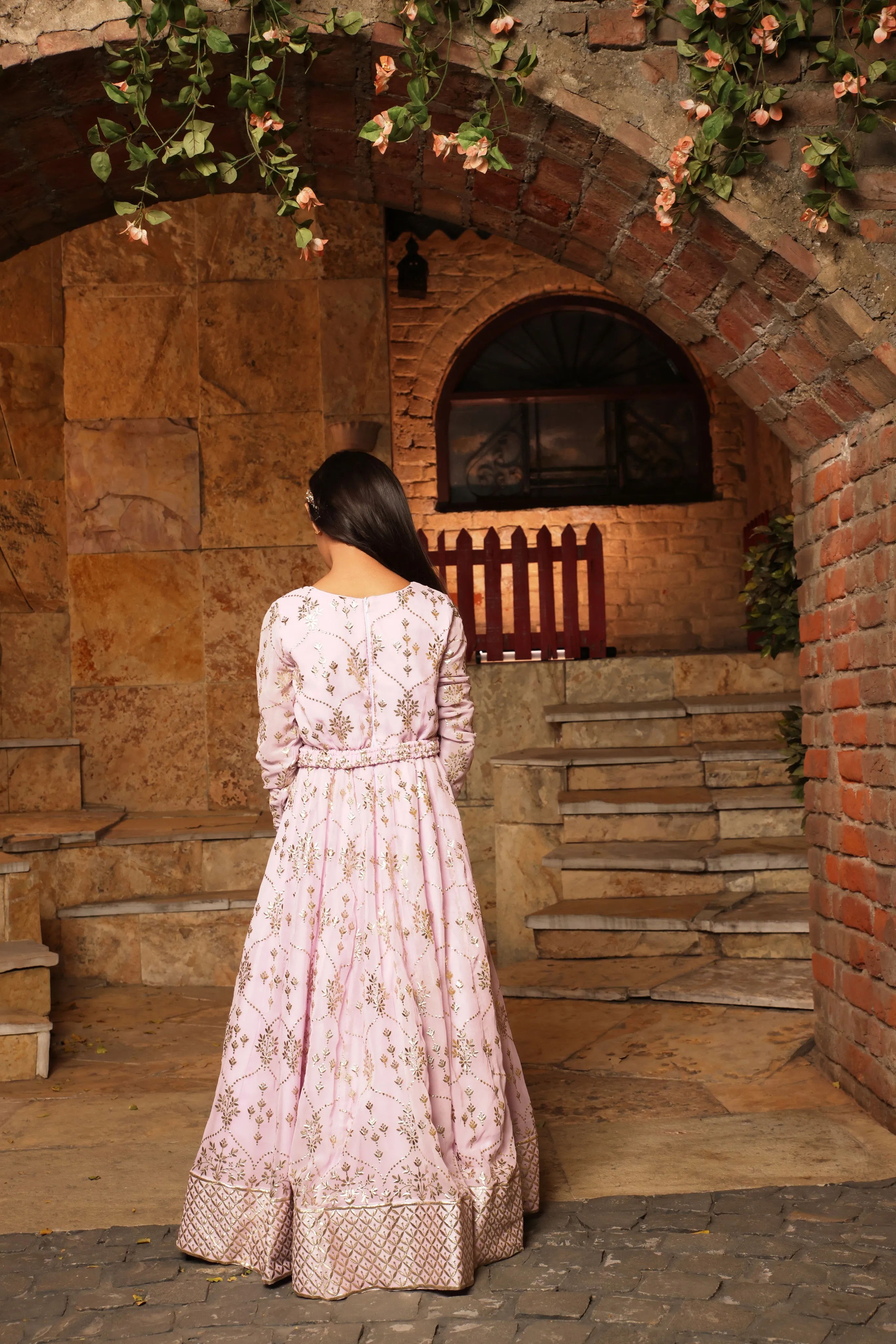 Pre Order: Lilac Embroidered Anarkali