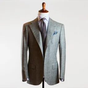 Prince-of-Wales single breasted suit, 11oz flannel