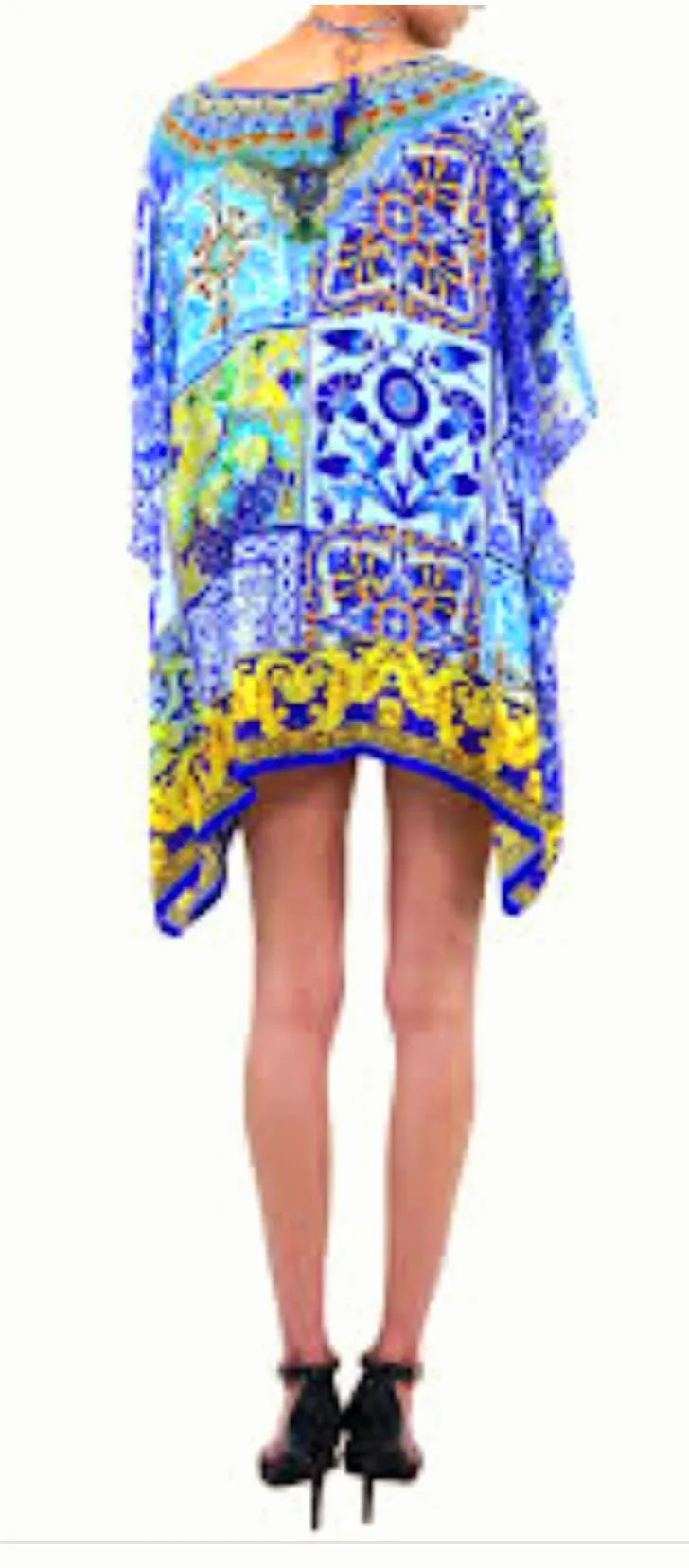 Shahida Parides Short Lace Up Kaftan Top