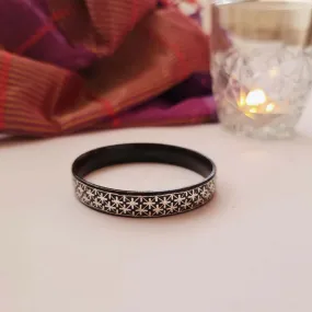 Silver Inlaid handcrafted Bidri Bangle